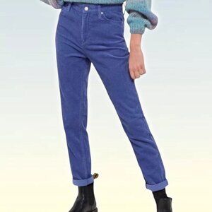 BDG Urban Outfitters Corduroy Mom High Rise Pants Sz 25 Blue